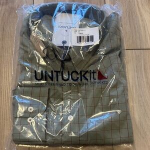UNTUCKit Olive Checkered Shirt